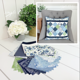 On Point Pillow-Blue Floral Backing
