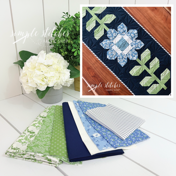Edelweiss Runner - Green Floral Backing