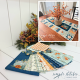 Navy Around the Edge Runner - Navy Floral Backing