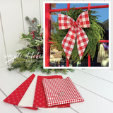 Vintage Charm Bow - Red Gingham