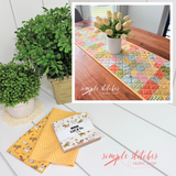 Mini Brick Road Table Runner- Dogs Backing