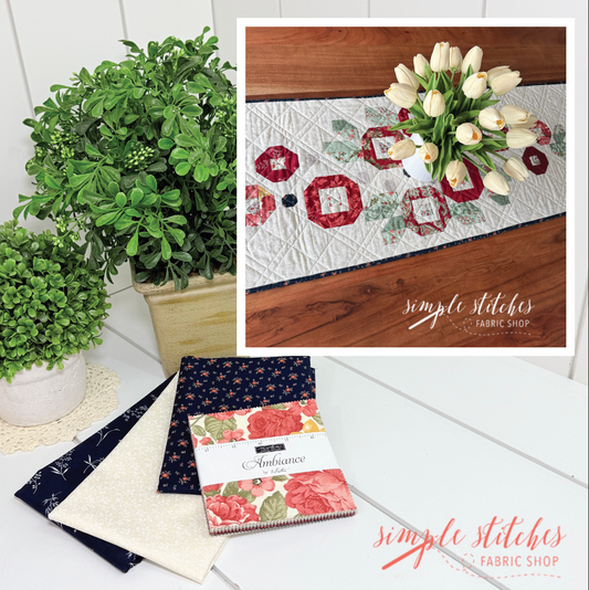 Posies Runner Kit -Midnight & White Backing