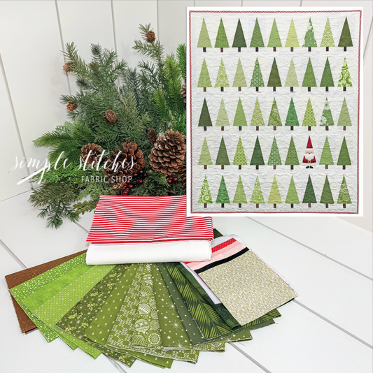 Santa in the Trees Quilt Kit