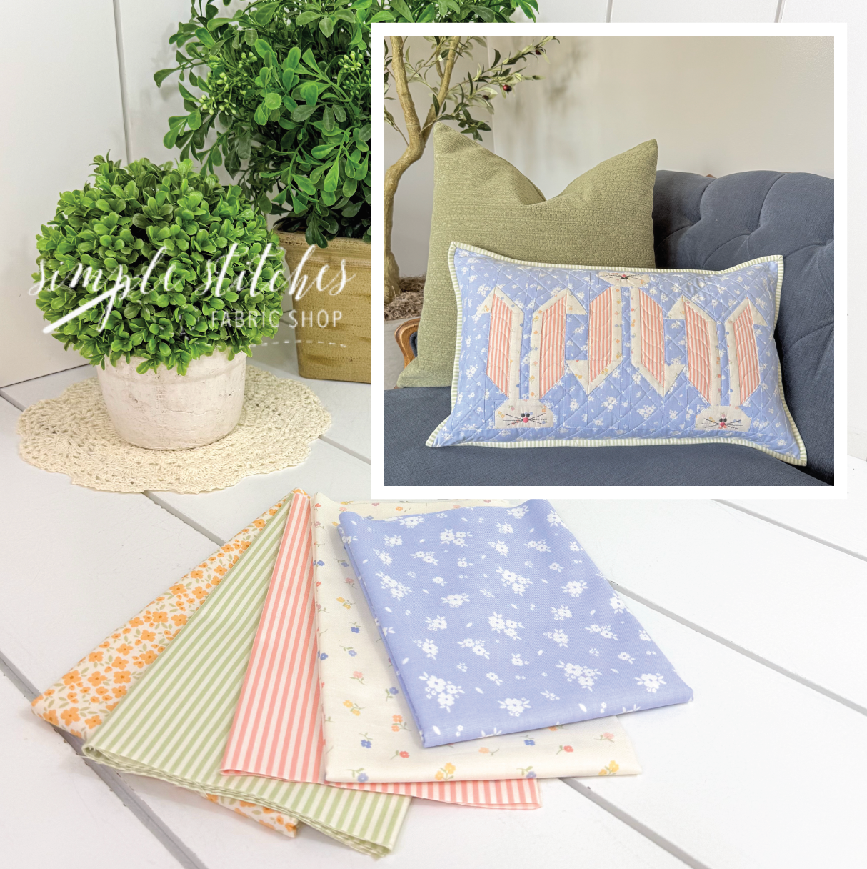 Garden Patch Bunny Pillow Kit