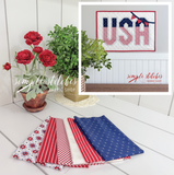 Vintage USA Pillow Kit - Red Flowers Backing