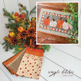 Bountiful Pumpkins In A Row Runner Kit - Brown Backing
