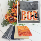 Bats & Boo Pillow Kit - Calico Backing