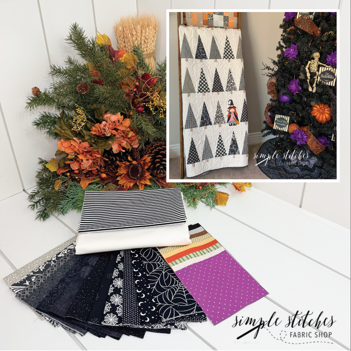 Little Witch in the Trees Quilt Kit