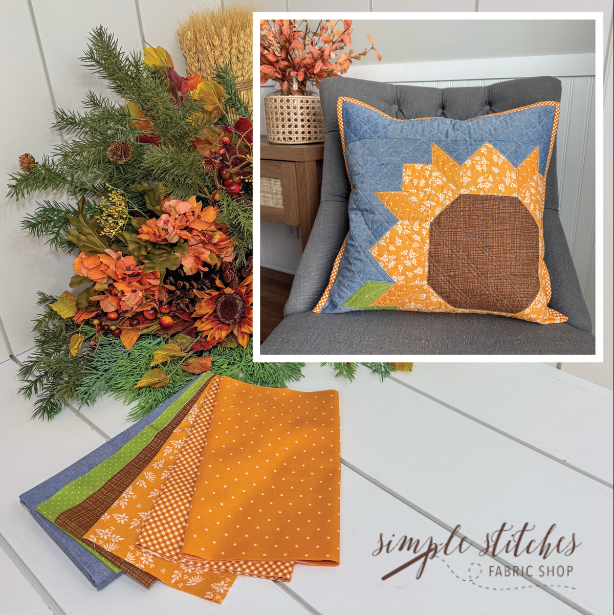 Sunflower Pillow Kit