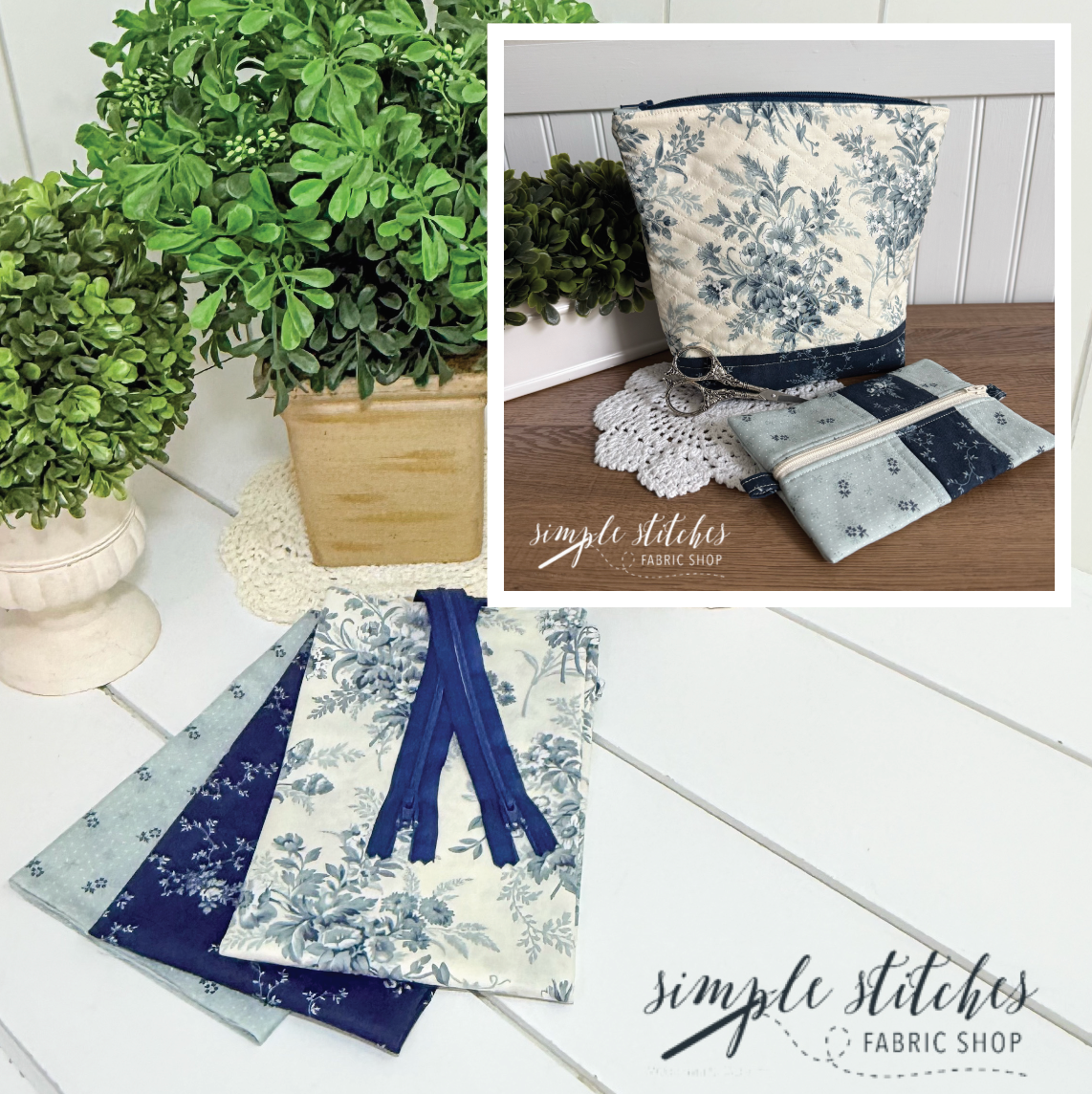 Take Along Project Bags - Breathtaking Blues