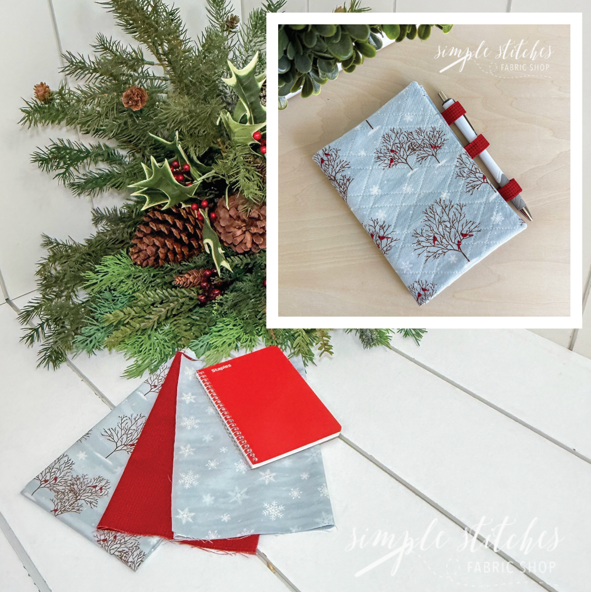 Cardinal Winter Make Note Notebook Kit