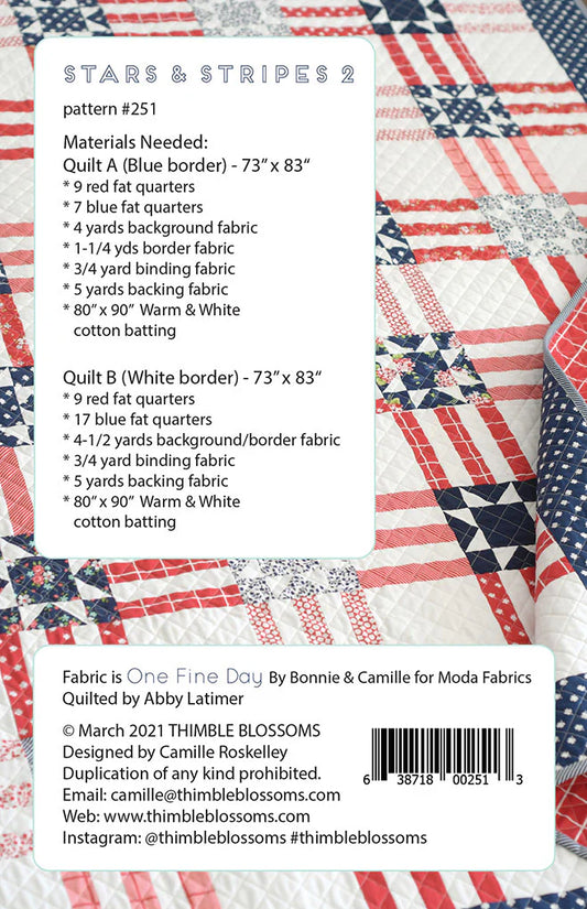 Stars and Stripes 2 Paper Pattern by Camille Roskelley No I