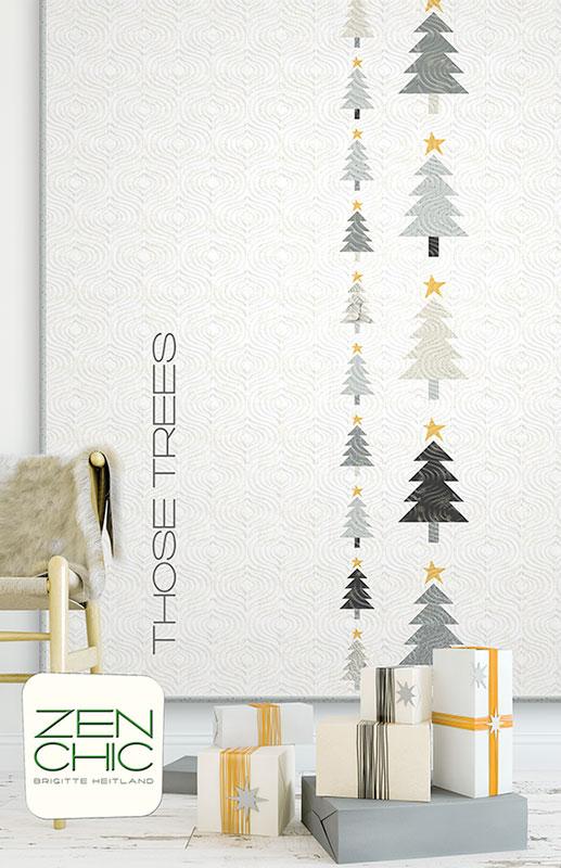 Those Trees Runner - Black Present Backing