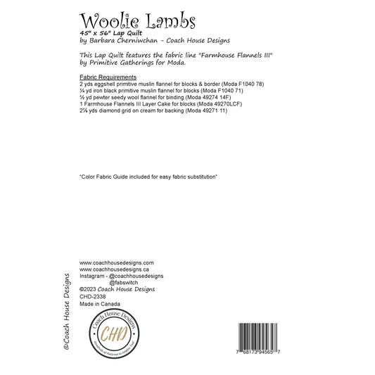 Woolie Lambs Paper Pattern by Coach House Designs