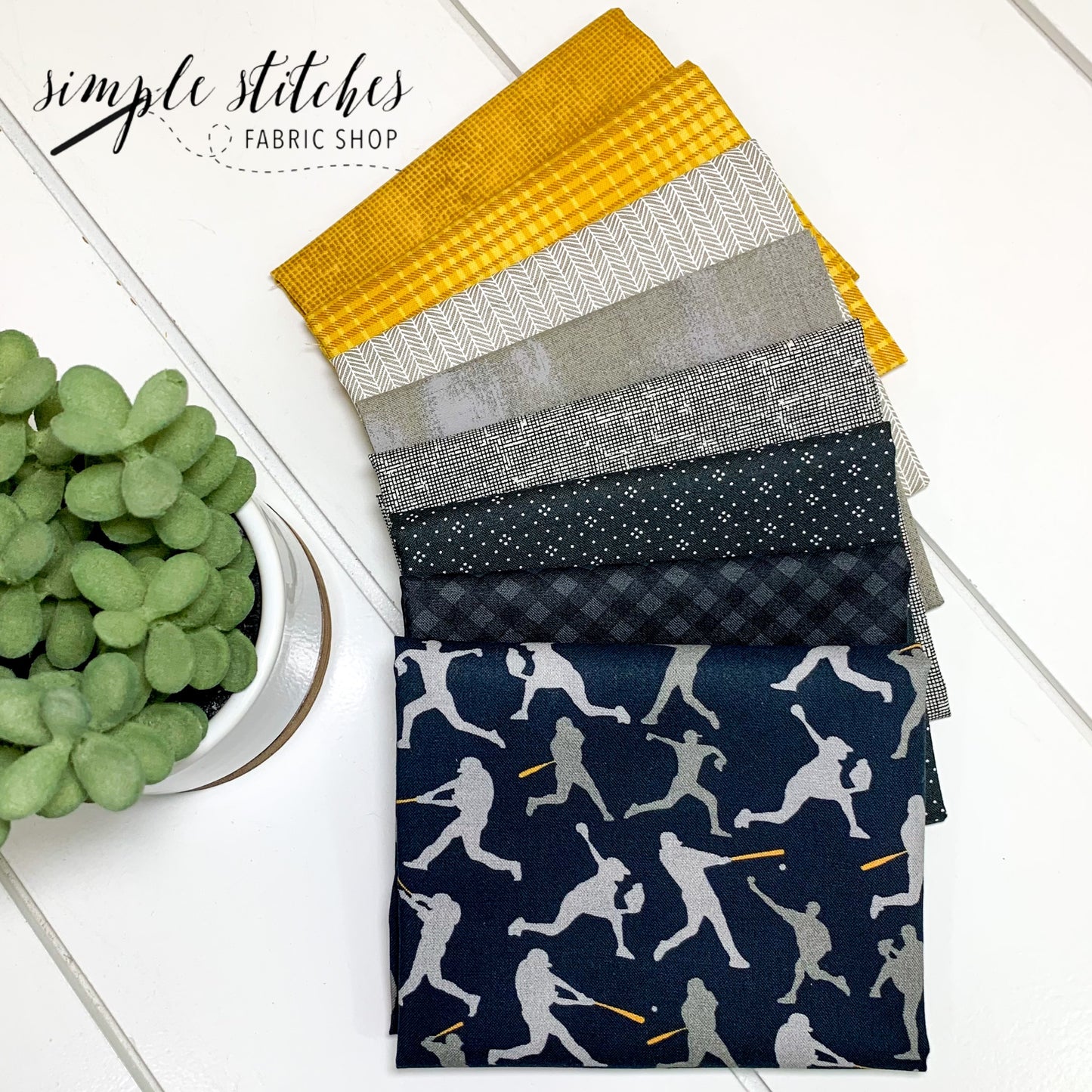 Baseball Simple Bundle (8) Fat Quarter Bundle
