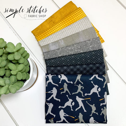 Baseball Simple Bundle (8) Fat Quarter Bundle