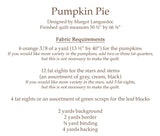 Pumpkin Pie Pattern by The Pattern Basket