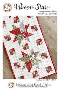 Woven Stars Table Runner Paper Pattern by Branch & Blume