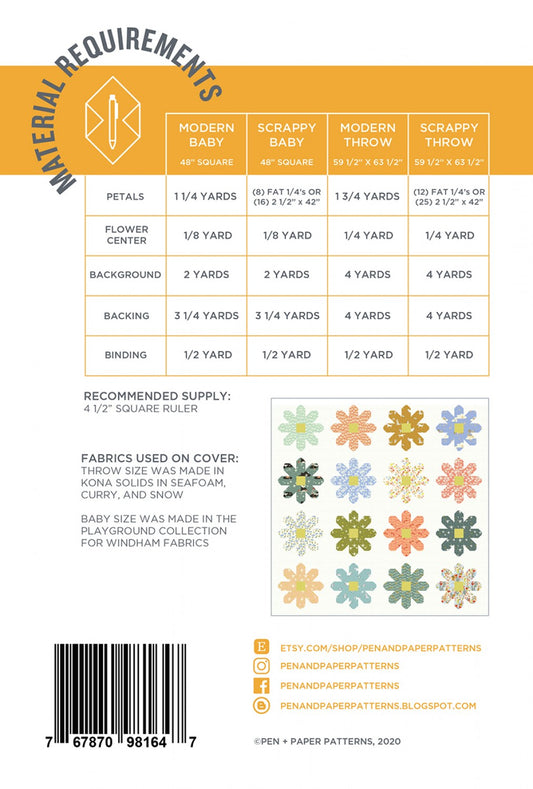 Fresh as a Daisy Quilt Pattern by Pen Paper Patterns