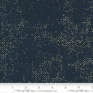 Dance in Paris Spotted Navy Yardage by Zen Chic for Moda 1660 154M - PRICE PER 1/2 YARD