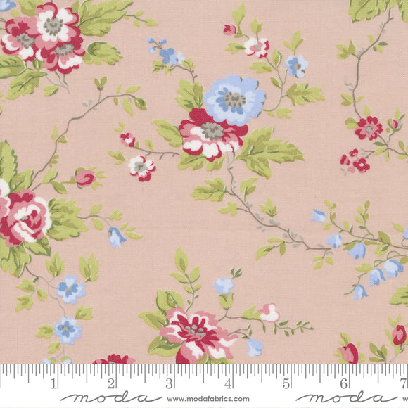 Sweet Liberty Main Floral Bloom Yardage for Moda - 18750 13 - PRICE PER 1/2 YARD