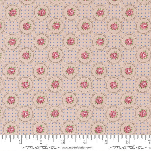 Sweet Liberty Circle Rose Dot Bloom Yardage for Moda - 18751 13 - PRICE PER 1/2 YARD