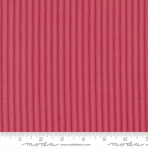Sweet Liberty Classic Ticking Stripes Rose Yardage for Moda - 18755 17 - PRICE PER 1/2 YARD