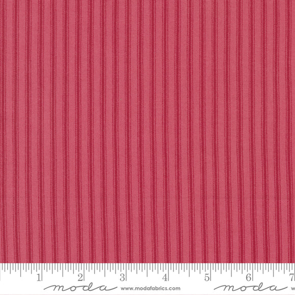 Sweet Liberty Classic Ticking Stripes Rose Yardage for Moda - 18755 17 - PRICE PER 1/2 YARD