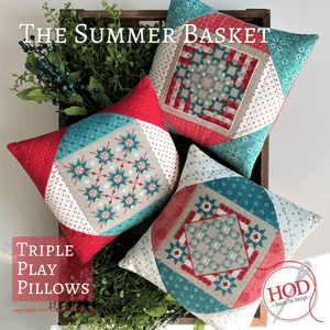 The Summer Basket of the Triple Play Pillows Series - Hands On Design Paper Pattern