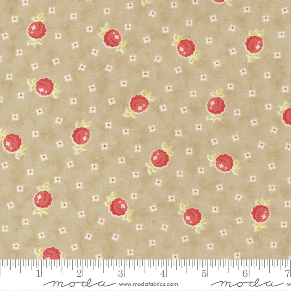 Stitched Raspberry Floral Pebble Yardage by Fig Tree & Co. for Moda - 20431 16 - PRICE PER 1/2 YARD