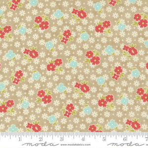 Stitched Bloomers Floral Pebble Yardage by Fig Tree & Co. for Moda - 20432 16 - PRICE PER 1/2 YARD