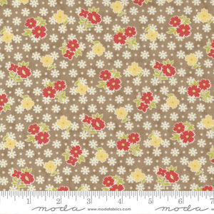 Stitched Bloomers Floral Slate Yardage by Fig Tree & Co. for Moda - 20432 17 - PRICE PER 1/2 YARD