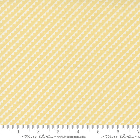 Stitched Stripe Zigzag Buttercup Yardage by Fig Tree & Co. for Moda - 20436 12 - PRICE PER 1/2 YARD