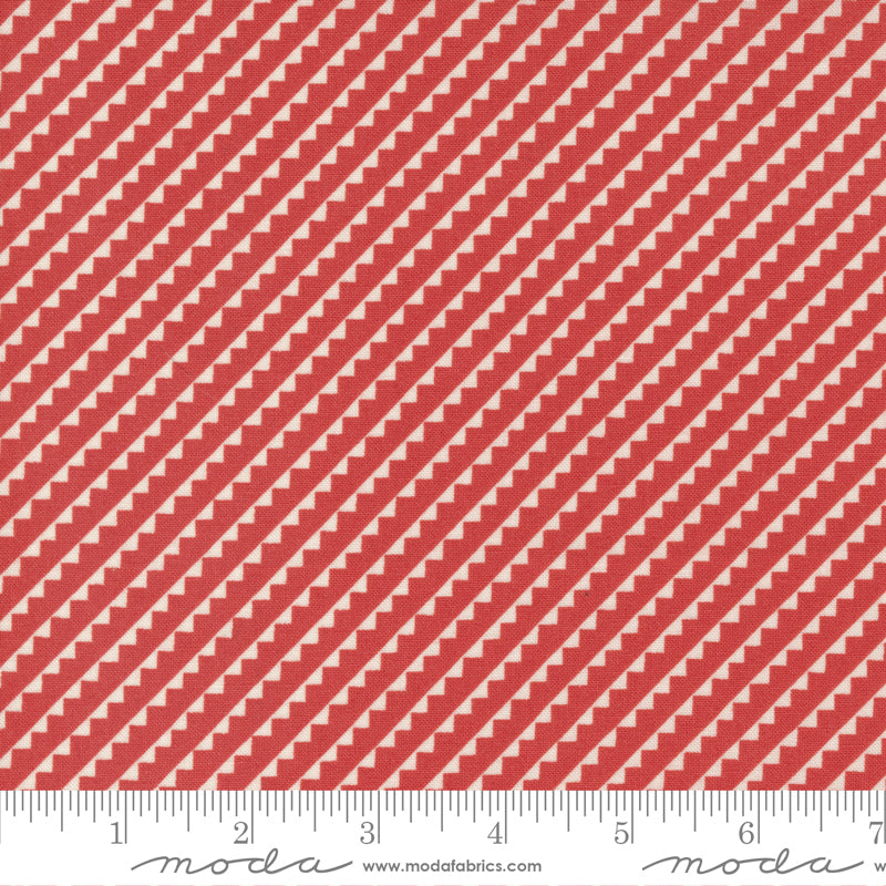 Stitched Stripe Zigzag Persimmon Yardage by Fig Tree & Co. for Moda - 20436 14 - PRICE PER 1/2 YARD