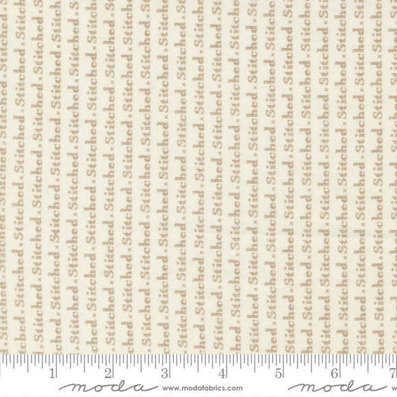 Stitched Text Vanilla Yardage by Fig Tree & Co. for Moda - 20437 21 - PRICE PER 1/2 YARD