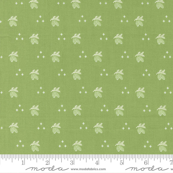 Christmas Stitched Pinecone Blender Pine Ydg for Moda - 20444 12 - PRICE PER 1/2 YARD
