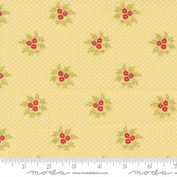 Fruit Cocktail Posey Blossoms Small Dot Pineapple Yardage for Moda - 20464 18 - PRICE PER 1/2 YARD