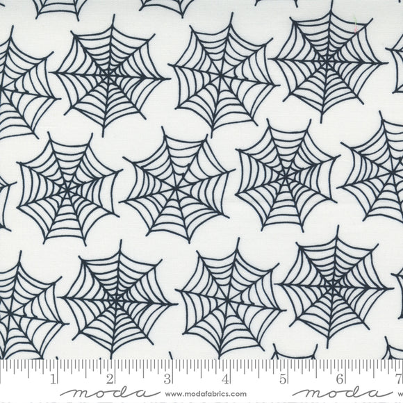 Holiday Essentials Halloween Spiderwebs Ghost Ydg by Stacy Iest Hsu for Moda -20732 11-PRICE PER 1/2 YD