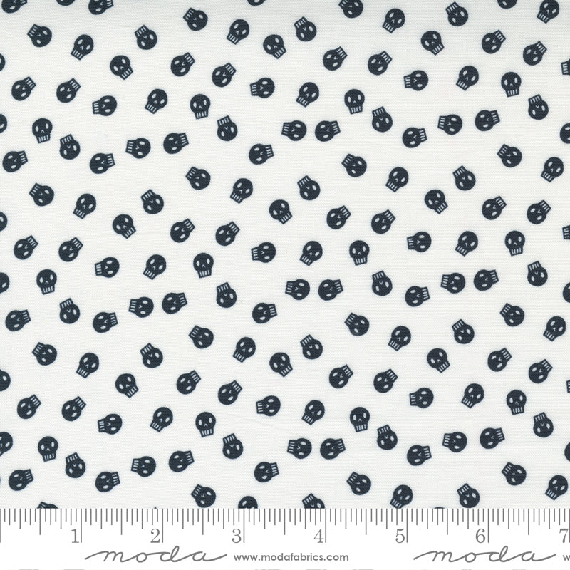 Holiday Essentials Halloween Skulls Ghost Ydg by Stacy Iest Hsu for Moda -20733 11-PRICE PER 1/2 YD
