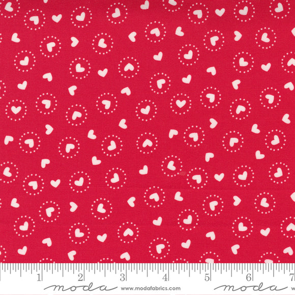 Holiday Essentials Love Dancing Hearts Sweetheart Ydg by Stacy Iest Hsu for Moda -20751 12-PRICE PER 1/2 YD