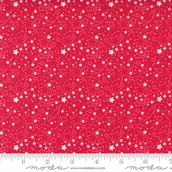 Holiday Essentials Americana Stars Red Ydg by Stacy Iest Hsu for Moda -20764 12-PRICE PER 1/2 YD