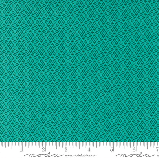 Jungle Paradise Diamond Dot Peacock Ydg for Moda - 20788 18 - PRICE PER 1/2 YARD