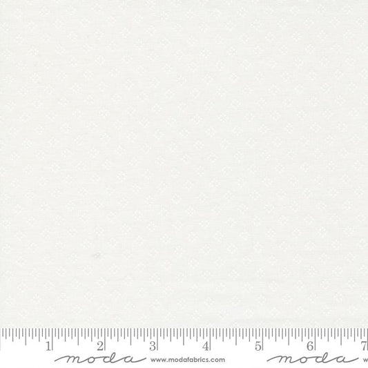 Coriander Seeds Diamond Print White Yardage for Moda -29142 11 - PRICE PER 1/2 YARD