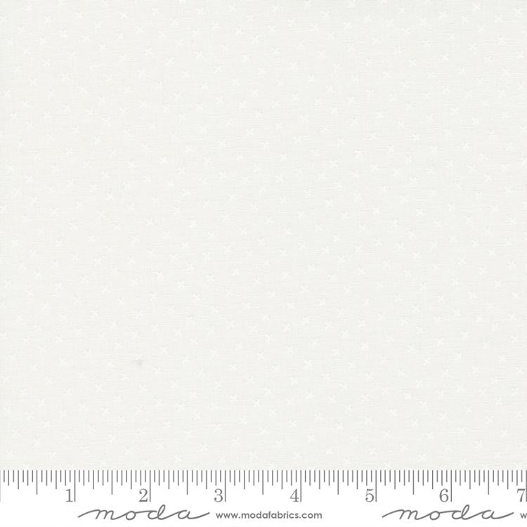 Coriander Seeds X-Print Dots White Yardage for Moda -29146 11 - PRICE PER 1/2 YARD