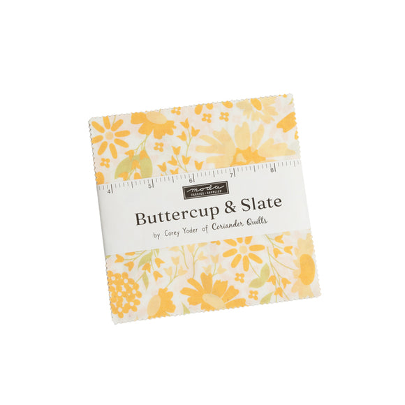 Buttercup & Slate Charm Pack Precuts by Corey Yoder for Moda - 29150PP