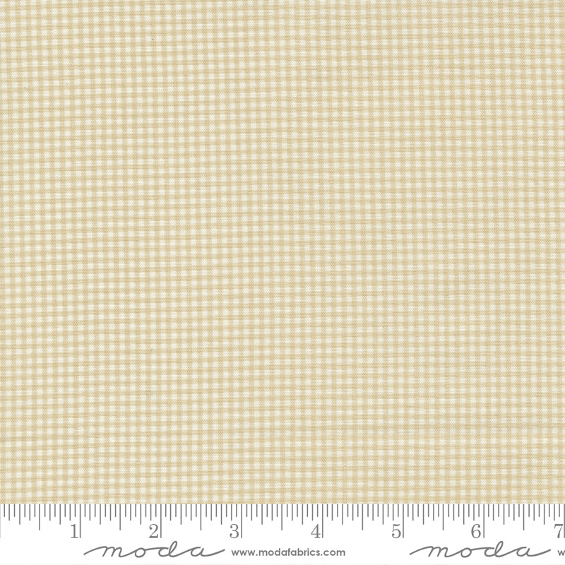 I Believe In Angels Tiny Check Gingham Flax Yardage for Moda 3006 18 ...