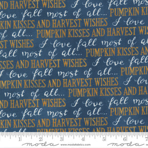 Harvest Wishes Fall Words Night Sky Ydg by Deb Strain - 56062 12  - PRICE PER 1/2 YARD