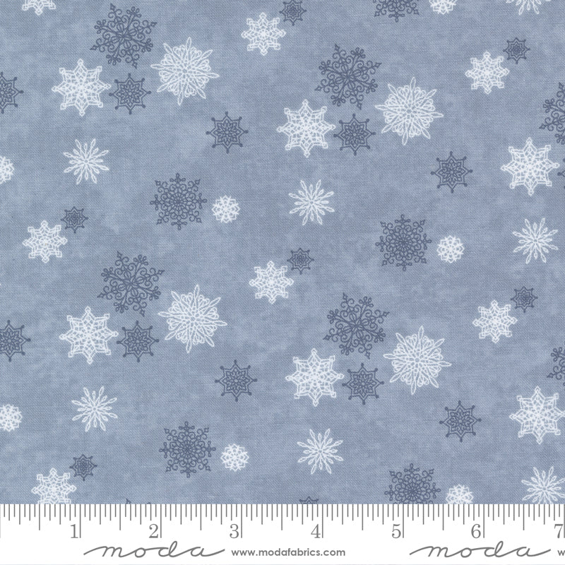 Winter Flurries Snowfall Winter Snowflakes Sky for Moda - 6882 22- PRICE PER 1/2 YARD