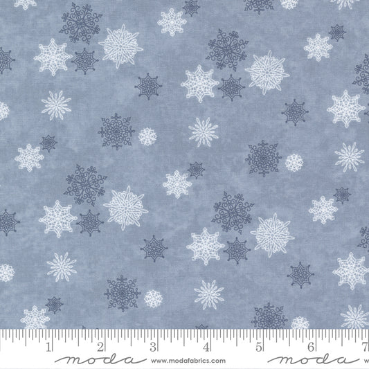 Winter Flurries Snowfall Winter Snowflakes Sky for Moda - 6882 22- PRICE PER 1/2 YARD