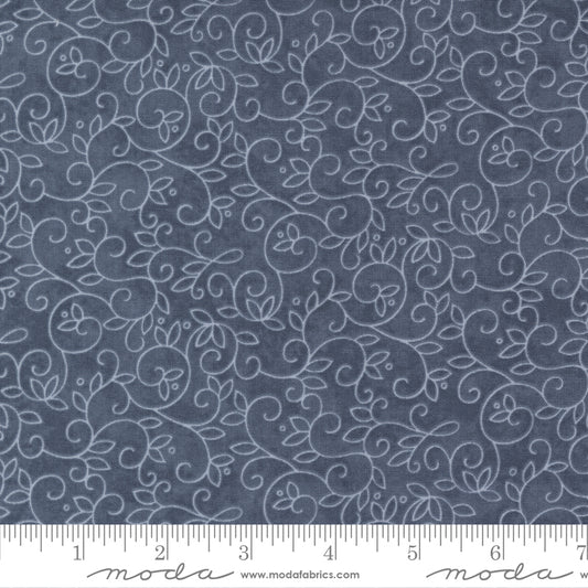 Winter Flurries Wreath Swirls Blenders Night for Moda - 6885 13- PRICE PER 1/2 YARD